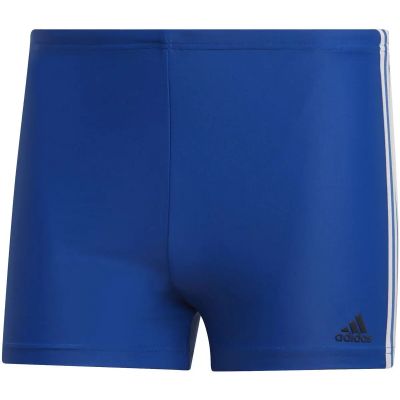 adidas Herren 3-Streifen Boxer-Badehose in weiß