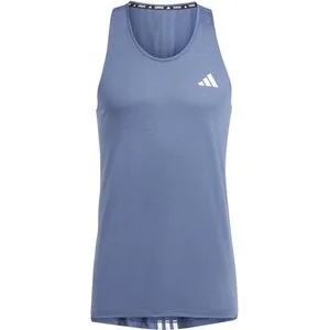 Herren T-Shirt Own the Run 3-Streifen in blau