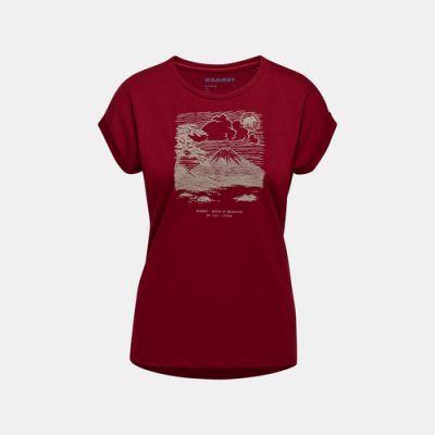 Mountain T-Shirt Women Fujiyama in 3715 blood red