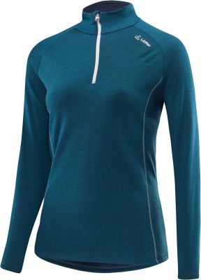 LÖFFLER Damen Rolli W MIDLAYER TRANSTEX MERINO in blau