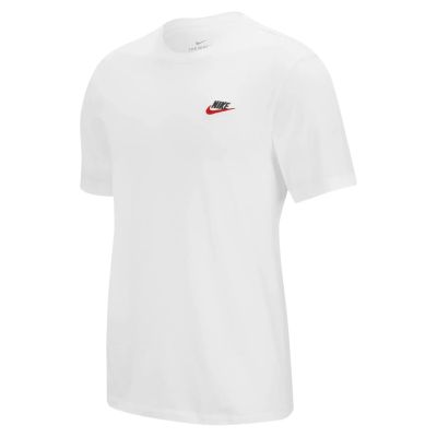 Nike M Nsw Club Tee in 100 white/black/university red