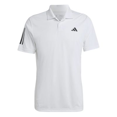 CLUB 3-STREIFEN TENNIS POLOSHIRT in white