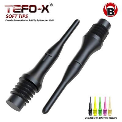 BULLS Dartpfeil BULL'S Tefo-X Soft Tips 6mm(2BA) in 001 schwarz