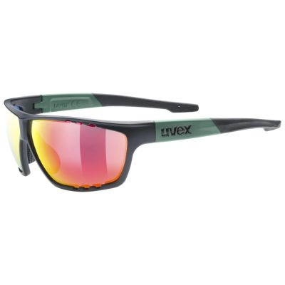 uvex sportstyle 706 black mos. m/mir.red in schwarz