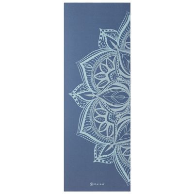 GAIAM HIGH TIDE POINT YOGA MAT 5MM CLASSIC PRINTED in blau