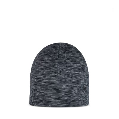 MERINO LIGHTWEIGHT BEANIE PANSY-GRAPHITE MULTISTRIPES in rosa