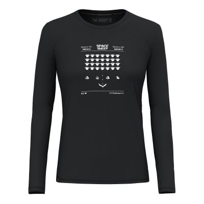 PURE SPACE GAME MERINO TEE W in 0910 black out