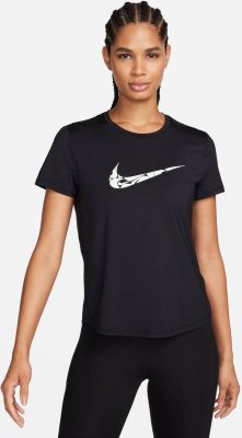 NIKE Damen T-Shirt W NK ONE SWSH HBR DF SS TOP in weiß