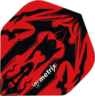 BULL'S Dartpfeil Metrixx Flights Magma in rot