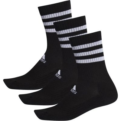 adidas 3-Streifen Cushioned Crew Socken, 3 Paar in schwarz