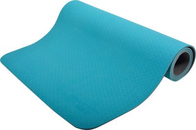 Schildkröt Fitness Yogamatte 4mm BICOLOR - Petrol/Anthrazit in blau