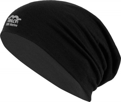 P.A.C. Herren Merino Beanie in schwarz