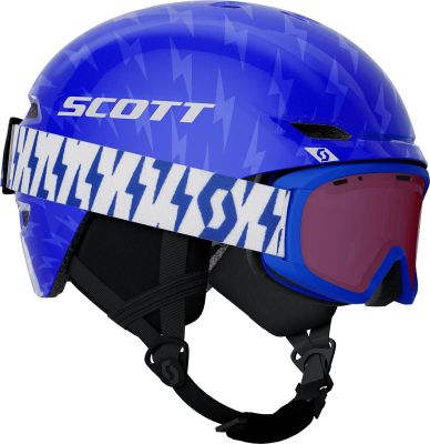 SCOTT Combo Keeper 2 Helm + Jr Witty Brille in blau