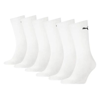 PUMA Puma Unisex Crew Sock 6P Ecom in white