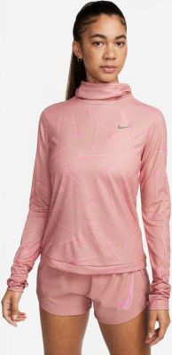 NIKE Damen Kapuzensweat W NK DF SWSH PRNT PACER HOODED in pink