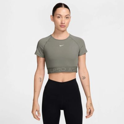 W NP DF SS CROP TOP TT GX in 320 light army/cargo khaki/whi