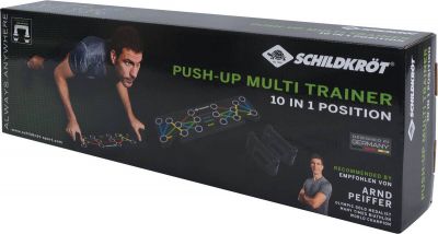 SCHILDKRÖT FITNESS Schildkröt Push-Up Multitrainer, Push Up Board für das Muskelaufbautraining, Trainingsgerät für Zuhause, inkl. Farbcodierung, rutschfeste Griffe und Anti-Rutsch-Pads auf der Unterseite, 960144 in schwarz