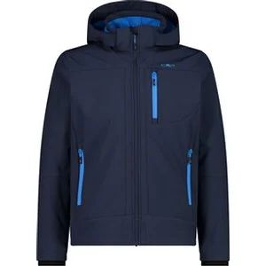 Herren Funktionsjacke Herren Softshelljacke mit Kapuze Men Softshell Jacket Zip Hood in blau