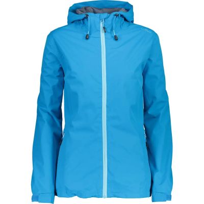 Damen Regenjacke WOMAN JACKET FIX HOOD in blau