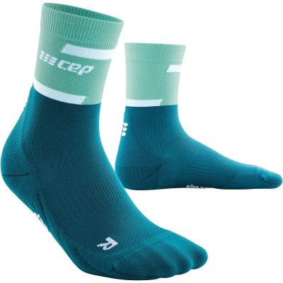 CEP Herren the run socks, mid cut, v4 in blau