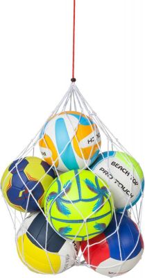 PRO TOUCH Balltragenetz Nylon Net 9 balls in blau