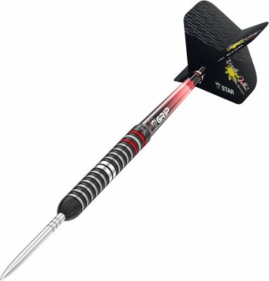 BULL'S Dartpfeil Rowby-John Rodriguez Steel Dart in schwarz