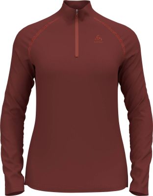 ODLO Damen Pullover Mid layer 1/2 zip RIGI in rot