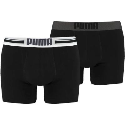 PUMA Underwear - Boxershorts Placed Logo Boxer 2er Pack in schwarz