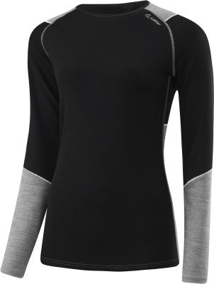 LÖFFLER Damen Unterhemd W SHIRT L/S TRANSTEX MERINO in schwarz