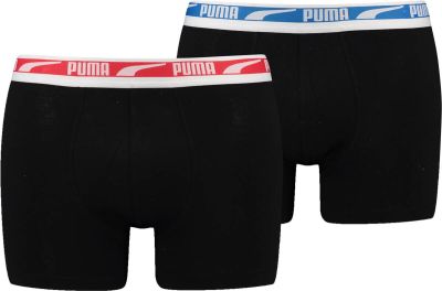 PUMA Herren Unterhose MEN MULTI LOGO BOXER 2P in schwarz