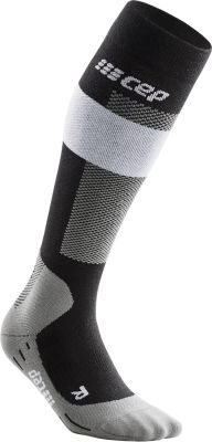 CEP Herren merino socks, skiing, tall, v2, men in grau 