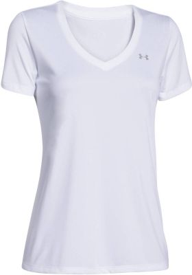 UNDER ARMOUR Damen Kurzarm Tech SSV - Solid in weiß