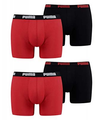 PUMA Herren Retropants Basic Boxer 2P 2er Pack in 786 red/black