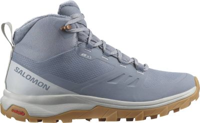 SALOMON Damen Trekkinghalbschuhe SHOES OUTsnap CSWP W Flint/Prlblu/Gum3 in grau