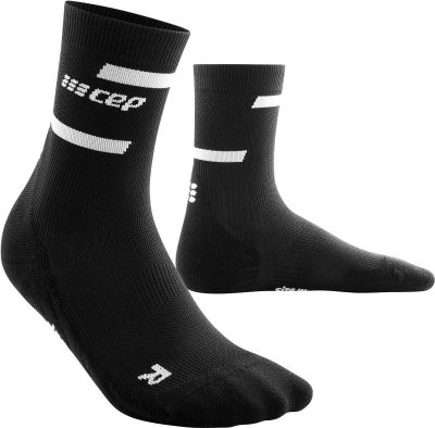 CEP Damen the run socks, mid cut, v4 in schwarz