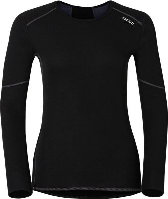 ODLO Damen Funktionsunterhemd L/S Crew Neck X-Warm in schwarz