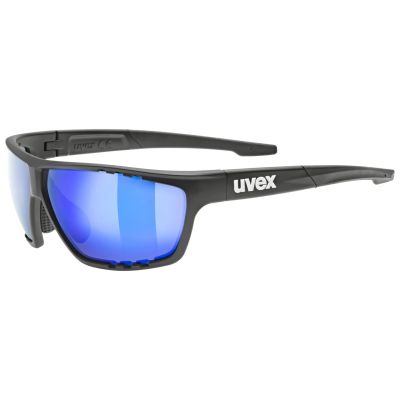 uvex sportstyle 706 black mat/mir.blue in schwarz