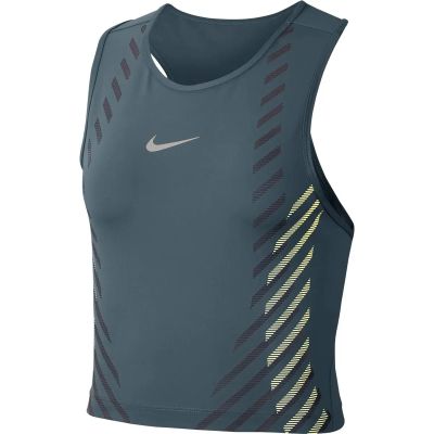 NIKE Damen W NK TOP RUNWAY GX in grau