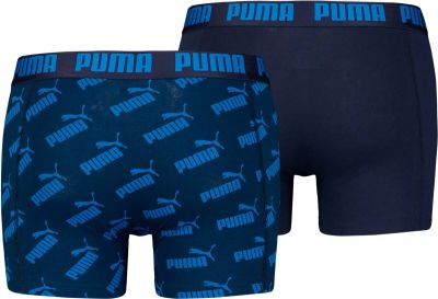 PUMA Herren Unterhose MEN AOP BOXER 2P in blau