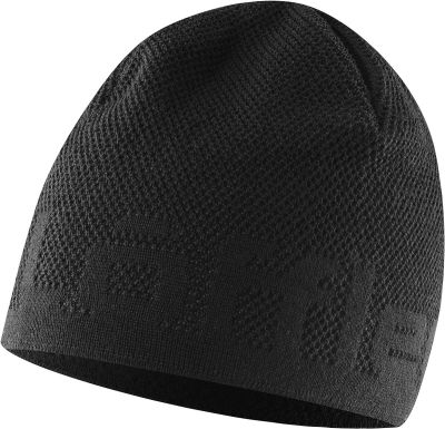 LÖFFLER Herren Mütze KNITTED LOGO HAT in schwarz