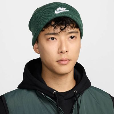 Nike U Nk Peak Beanie Tc Fut F24 L - fir/white in 323 fir/white