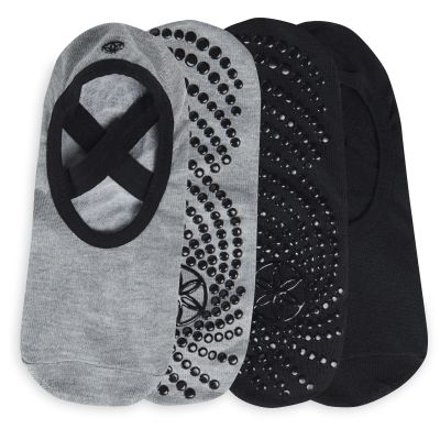 GAIAM GRIPPY YOGA SOCKS DOVETAIL 2PK in grau