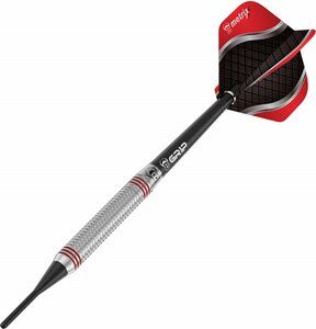 BULL`S Dartpfeil Artos AR3 Steeldart, Red 80% Tungsten in silber